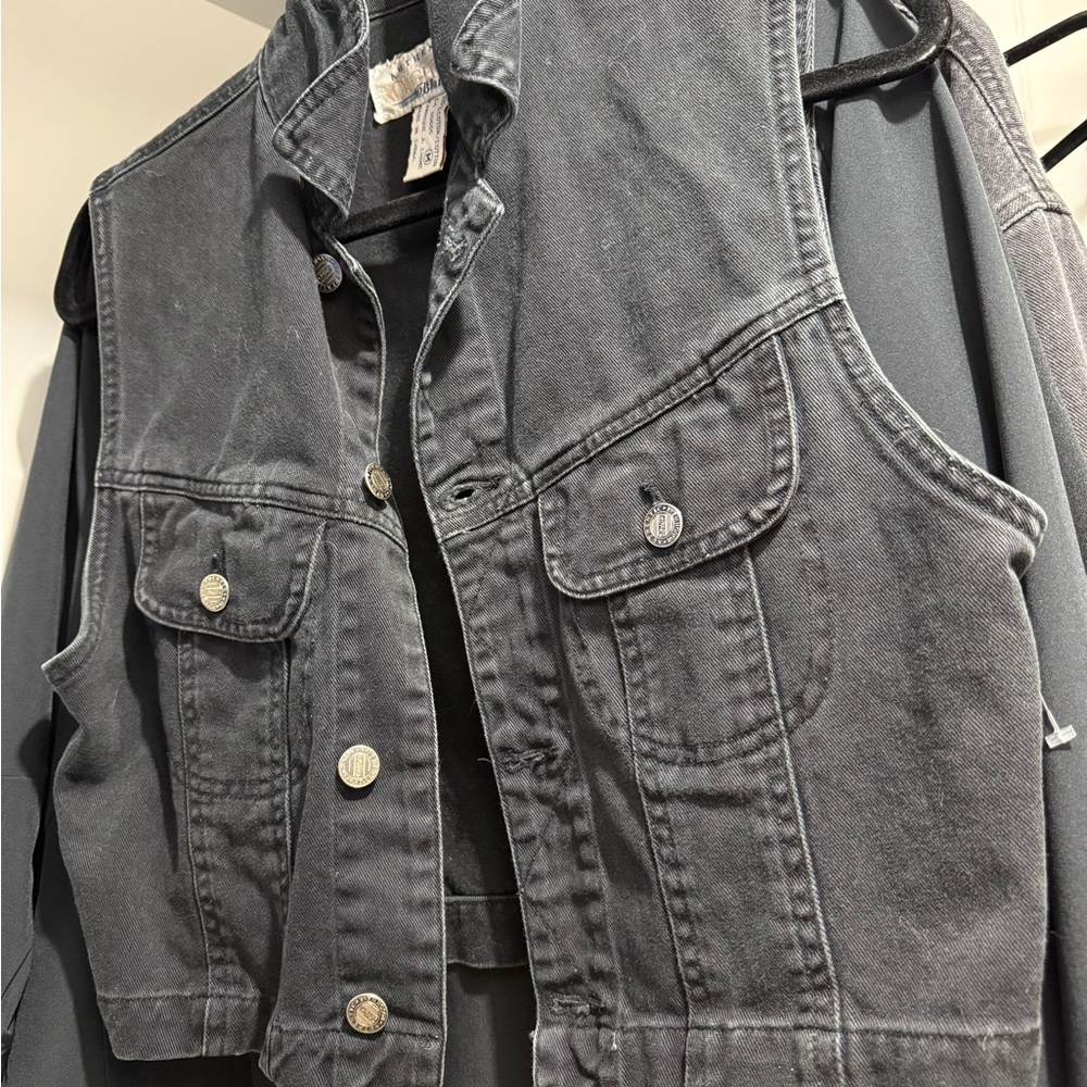 Black vintage Denim Vest